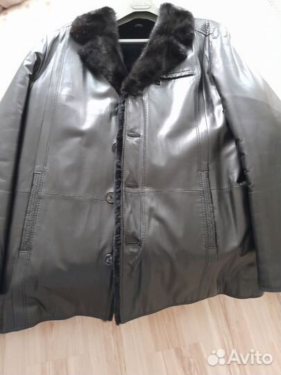 Мужская зимняя куртка натуральная кожа