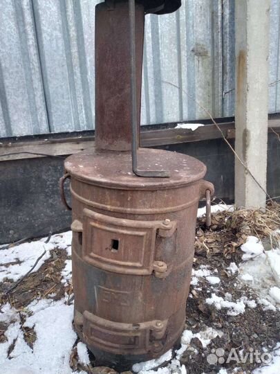 Печь буржуйка чугунная армейская