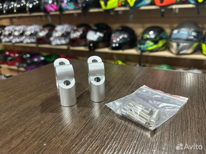 Проставки для руля мото с выносом 22мм хром