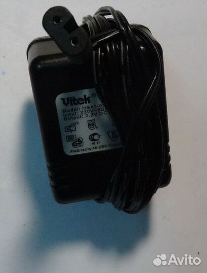 Блок питания Vitek (адаптер) 2.2В 0.8А бу триммера