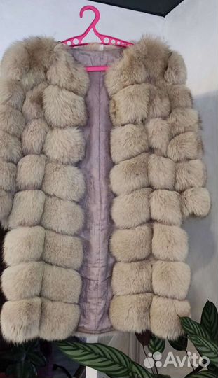 Шуба из песца бу