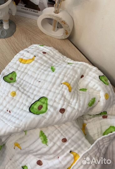 Муслиновое одеяло шестислойное, муслиновая пеленка