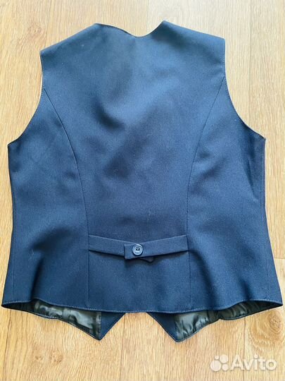 Жилетка с юбкой школьные синие