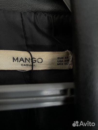 Кожаная куртка косуха Mango