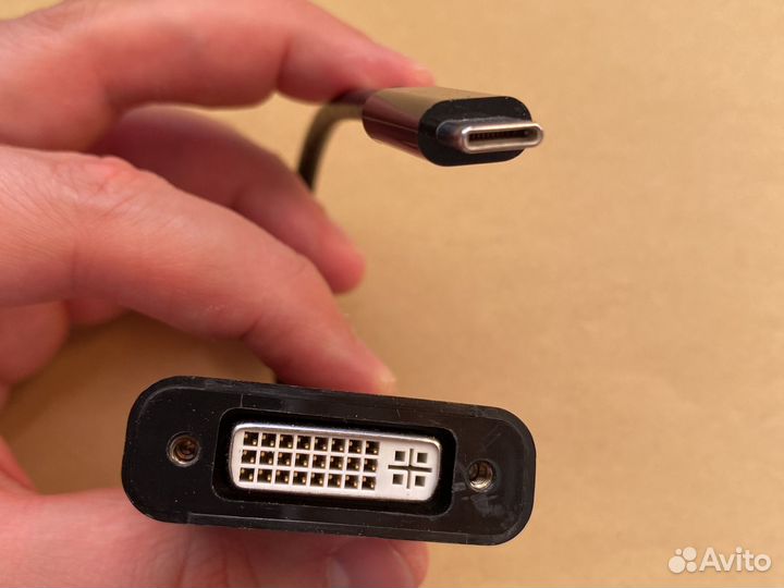 Кабель-переходник DVI-I на USB-C