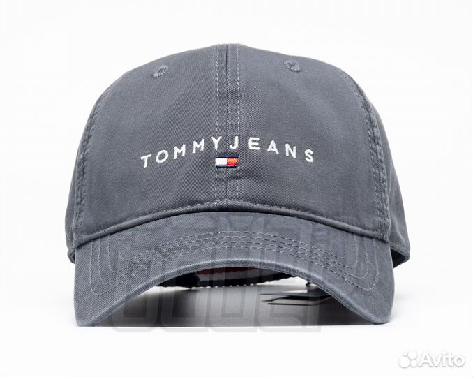 Кепка бейсболка Tommy Jeans серая мягкая