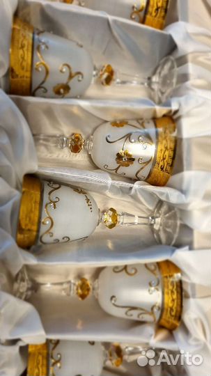 Набор бокалов чехия новый