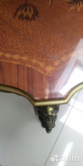 Круглый стол барокко натуральный массив дерева бу