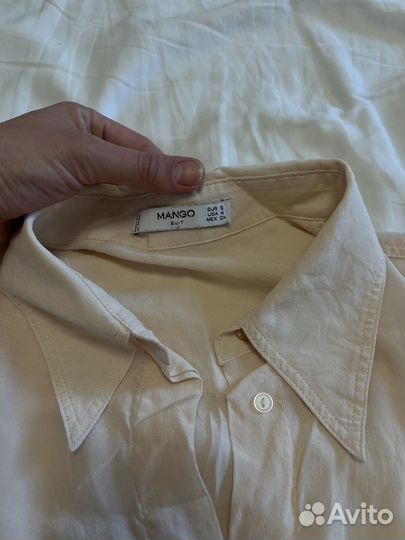 Рубашка mango 100% шёлк