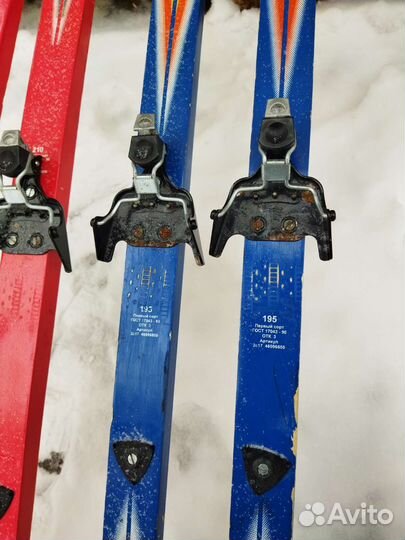 Лыжи беговые деревянные с палками