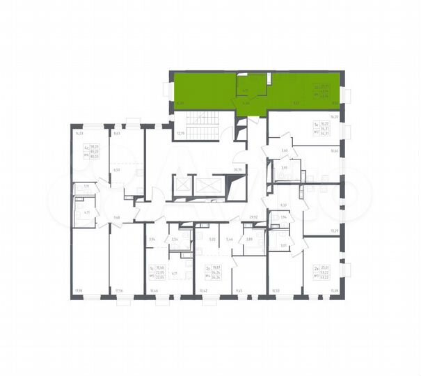 2-к. квартира, 43,7 м², 12/12 эт.