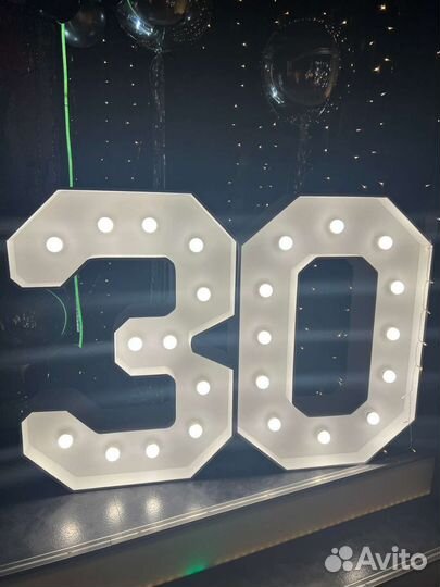 Светящиеся цифры с лампочками