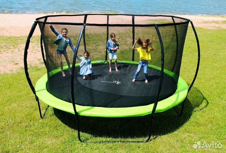 Батуты с сеткой уличные для дачи от 183 до 488 см