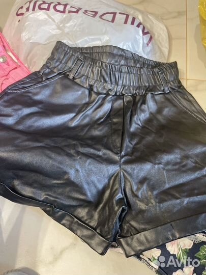 Шорты кожанные