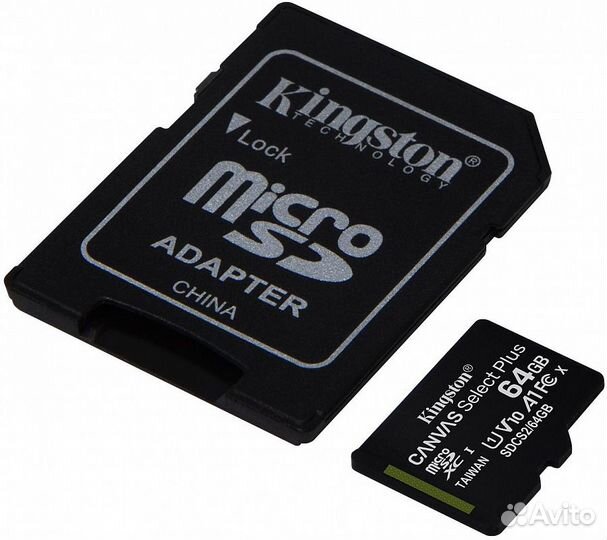 Карта памяти Kingston microsdxc Canvas Select Plus