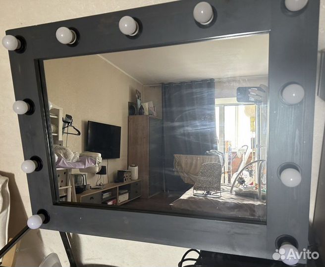 Зеркало гримерное 90х70 с подсветкой