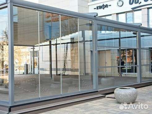 Раздвижное безрамное остекление s100