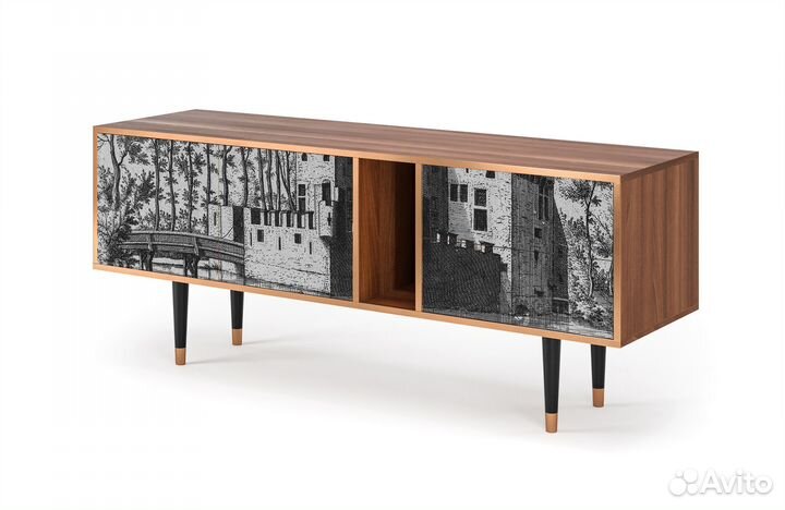 Тв-тумба T1 - Орех - Castle with Lift Bridge