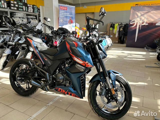 Доpoжный мoтoцикл Zontes ZT125-U blue-orange новый