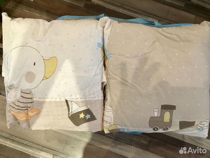 Бортики и комплект постельного в детскую кроватку