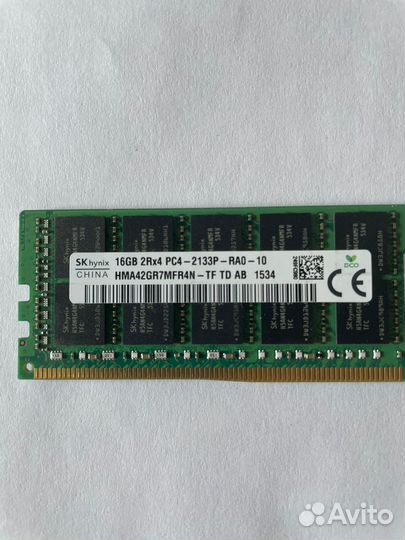 Серверная память 16gb DDR4 ECC REG (б/у)