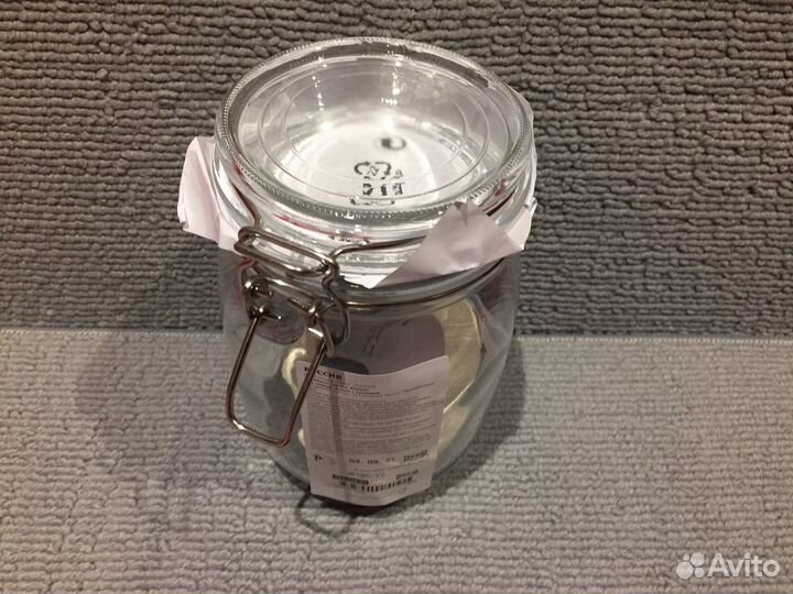 Банка с крышкой 1 л Коркен IKEA