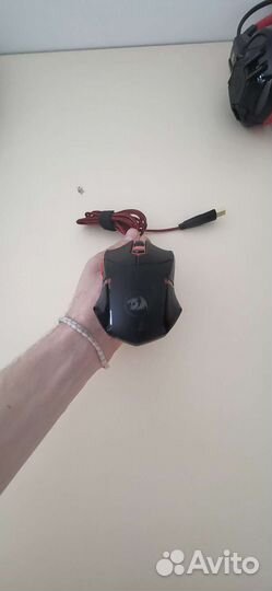 Мышь проводная Redragon Centrophorus чёрная