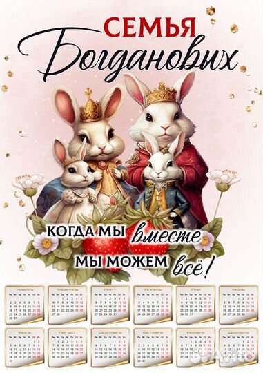 Новогодний календарь с вашим фото