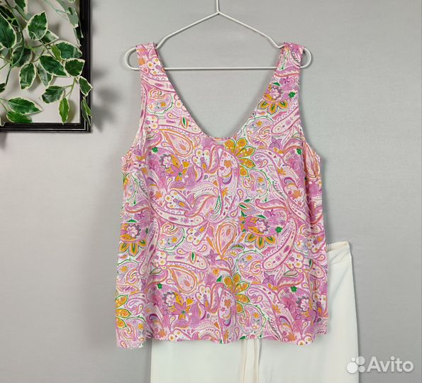 Блуза топ Лён вискоза Австралия р.48