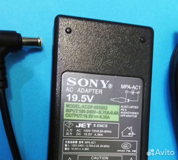 Адаптер для телевизоров Sony 85W Ватт, 19.5V 4.36A