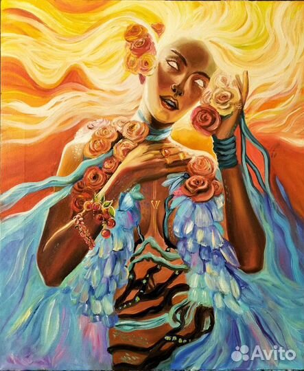 Картина маслом лето 