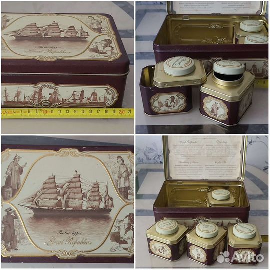 Жестяная коробка из под чая (Китай )