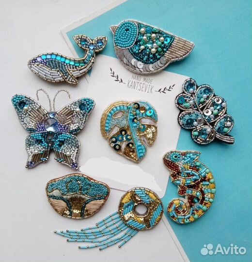 Броши ручной работы