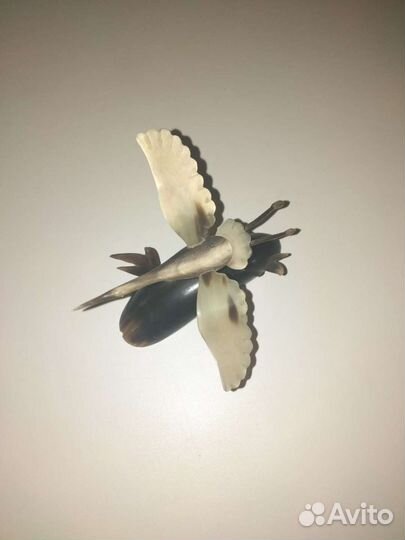 Статуэтка журавль из рога СССР