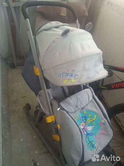 Детские санки коляска бу