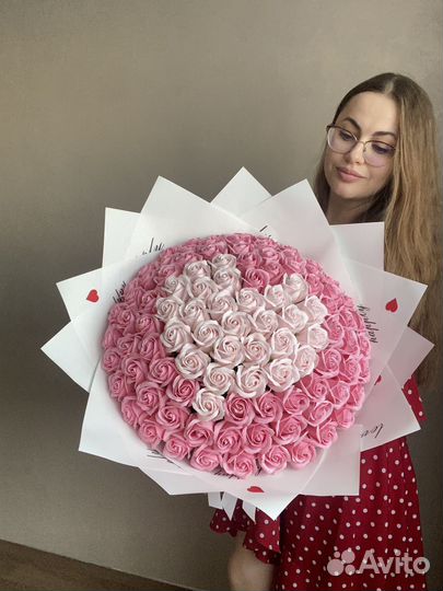 Букет из мыльных цветов, мыльные розы