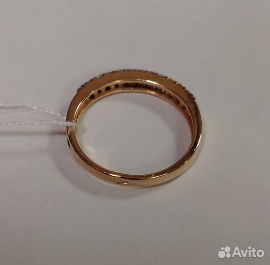 Золотое кольцо с фианитами(16770)