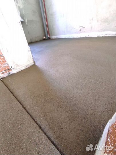 Выравнивание пола, полусухая стяжка, тёплый пол