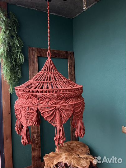 Абажур макраме светильник люстра