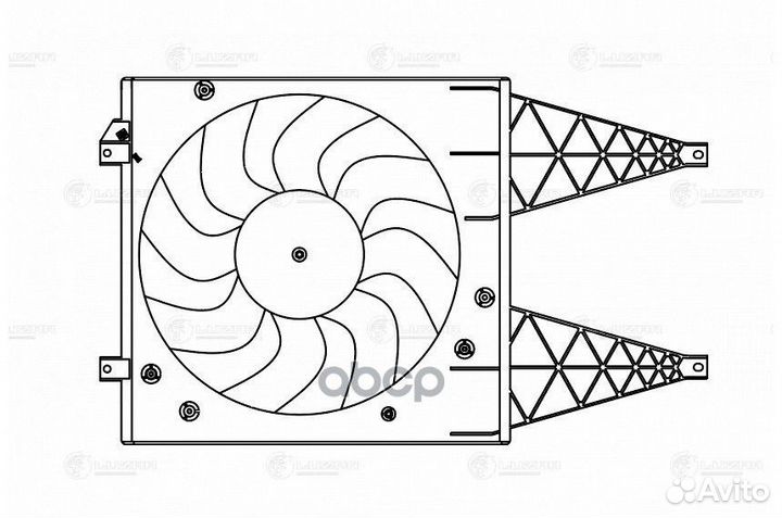 Вентилятор охлаждения Skoda Fabia II (07) (с к