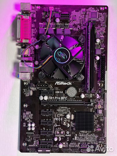 Материнская плата ASRock h81 PRO BTC + G3220