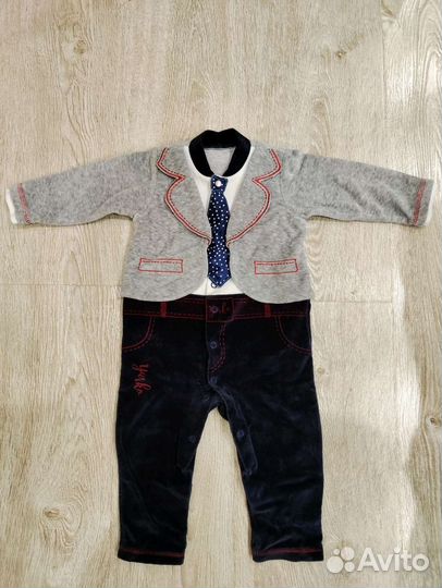 Нарядный костюм для мальчика 68 74 3шт