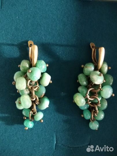 Серьги с натуральным камнем