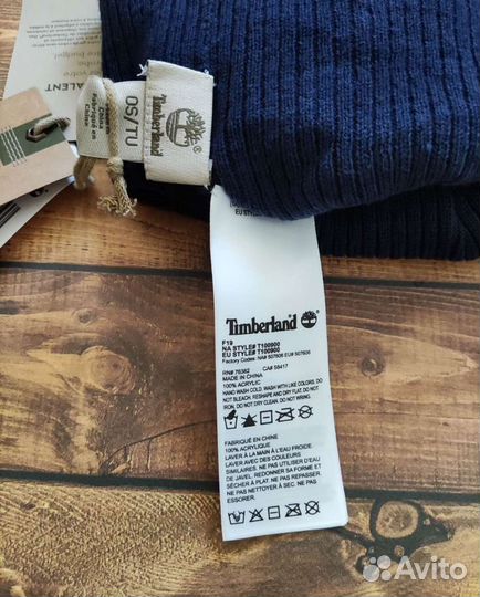 Timberland новая шапка темно-синяя оригинал