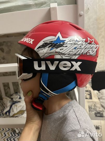 Шлем горнолыжный детский с очками