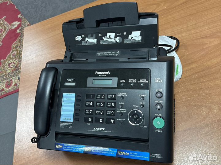 Факс лазерный panasonic kx-fl423