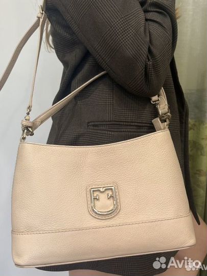 Сумка furla бу бежевая базовая