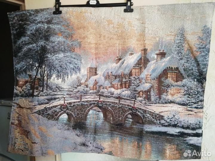 Картина с подсветкой гобелен новогодняя