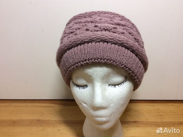 Нежная уютная шапочка-кубаночка, р 54-58, арт 315