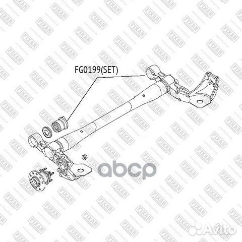 Сайлентблок задней балки FG0199 fixar